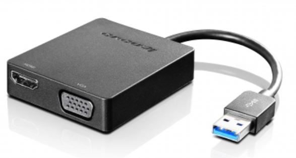 Lenovo ユニバーサル USB 3.0 to VGA/HDMI アダプター - 製品の概要と